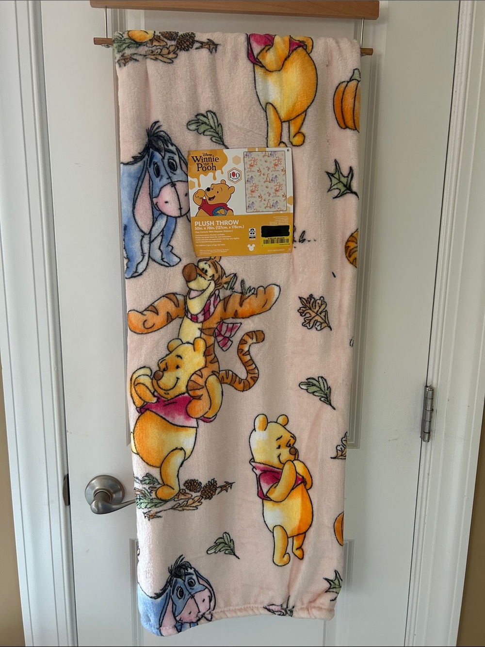 Winnie the Pooh and Friends Autumn Plush Throw Blanket